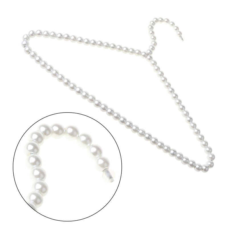 ✿ Móc Treo Quần Áo Bằng Nhựa Đính Ngọc Trai Giả Xinh Xắn