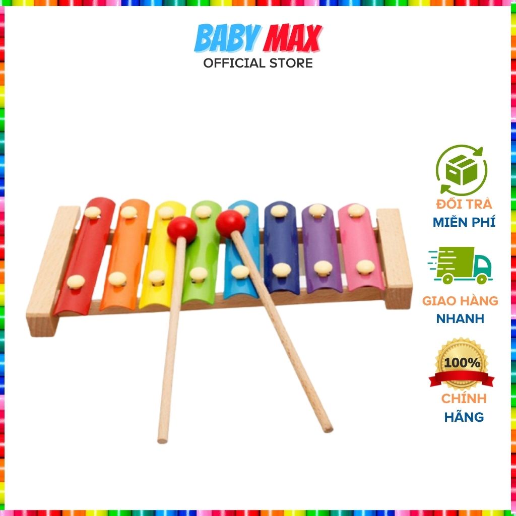 Đồ chơi gỗ montessori cho bé gái bé trai đàn xylophone an toàn thông minh trí tuệ đồ chơi giáo dục BABY MAX