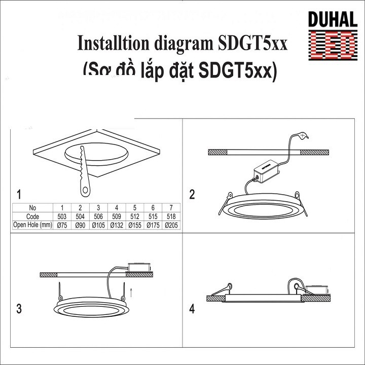 [GIÁ HỦY DIỆT] ĐÈN LED PANEL ÂM TRẦN SIÊU MỎNG DUHAL CAO CẤP