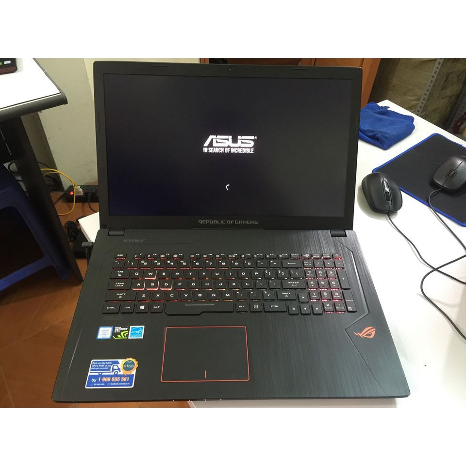 Máy Tính ASUS ROG Strix GL753VE (Core I7-7700HQ 8CPU, Ram 8GB, HDD 1TB, VGA GeForce GTX 1050Ti 4GB) | BigBuy360 - bigbuy360.vn