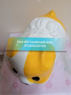 Heo đất handmade chó đom vàng size M