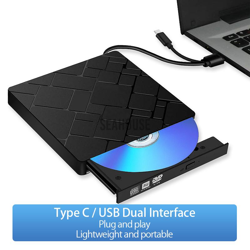 Đầu Đọc Đĩa Dvd-Rw Mở Rộng Usb 3.0 Cho Pc Laptop Os Windows 7 / 8 / 10