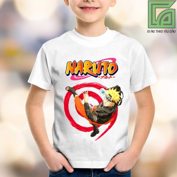 Áo thun hình NARUTO làng lá in tại shop L001