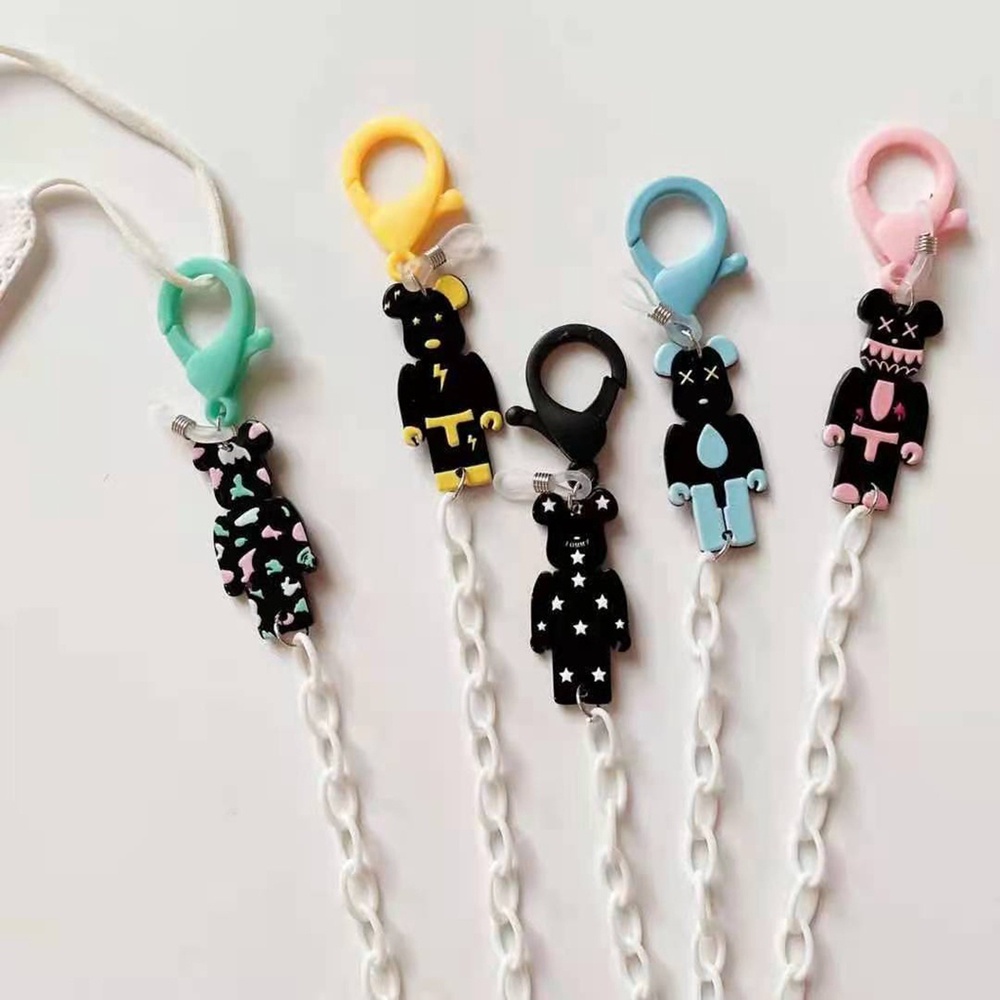 Dây đeo kính chống thất lạc hình gấu dễ thương bằng acrylic 50cm