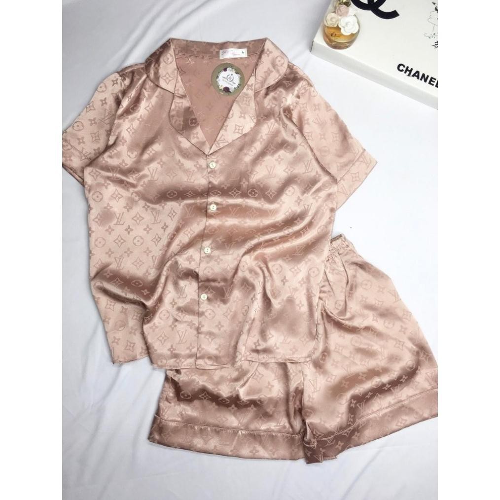 Đồ bộ PIJAMA HNT02228 đồ bộ mặc nhà vải gấm, tay cộc, quần đùi, chất cao cấp mịn đẹp Size 40KG - 60KG | BigBuy360 - bigbuy360.vn