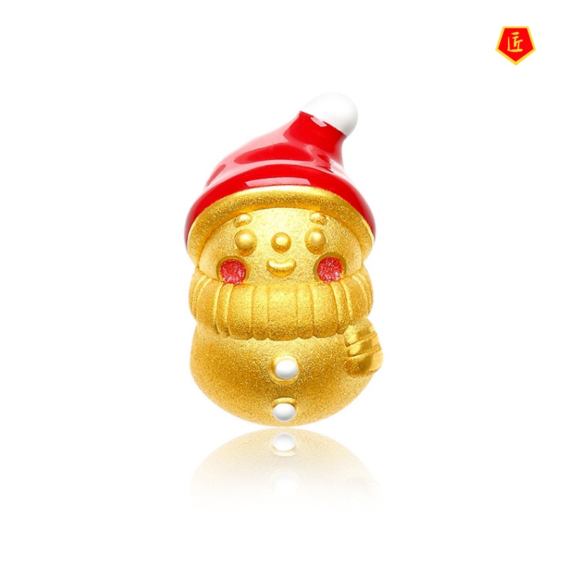 Vòng Đeo Tay Chuỗi Hạt Hình Tuần Lộc Màu Vàng Đồng May Mắn Cho Nữ