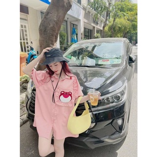 Áo babydoll gấu dâu lotso 🍓free size dưới 58kg