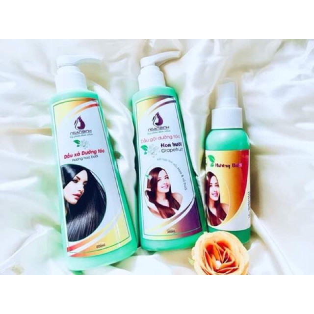 Tinh dầu bưởi, Dầu gội bưởi, dầu xả sữa dừa chính hàng công ty mỹ phẩm Ngân Bình ( Có tem điện tử ) .