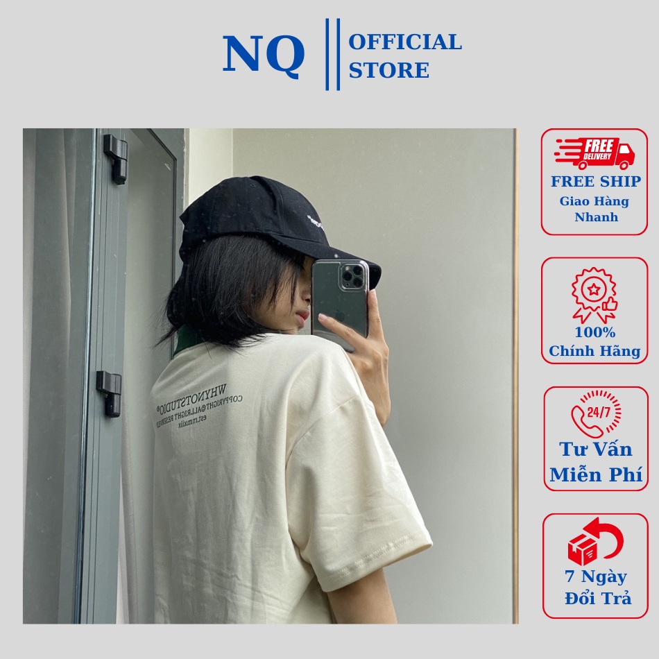 Áo polo form rộng unisex nam nữ WHY NOT màu XANH/KEM form rộng ✳️ Chất TC Cá Sấu giá đẹp