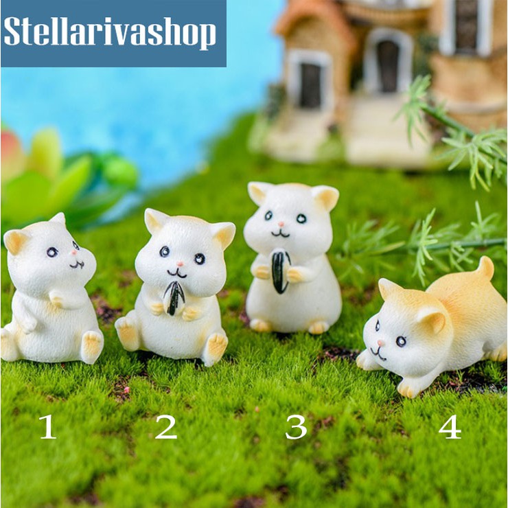 Tiểu cảnh Chuột Hamster Siêu cute size lớn làm charm slime/ terrarium/ mô hình trang trí/ bể cá/ thủy sinh