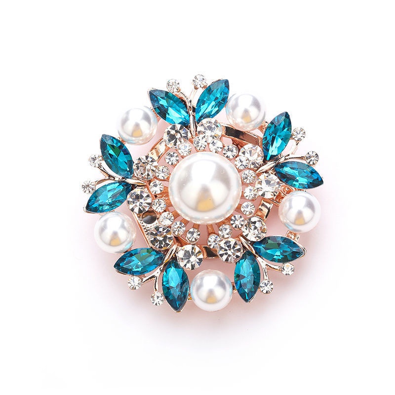 Phụ Kiện Cài Khăn Choàng Đính Đá Ngọc Trai Giả Thời Trang Hàn Quốc