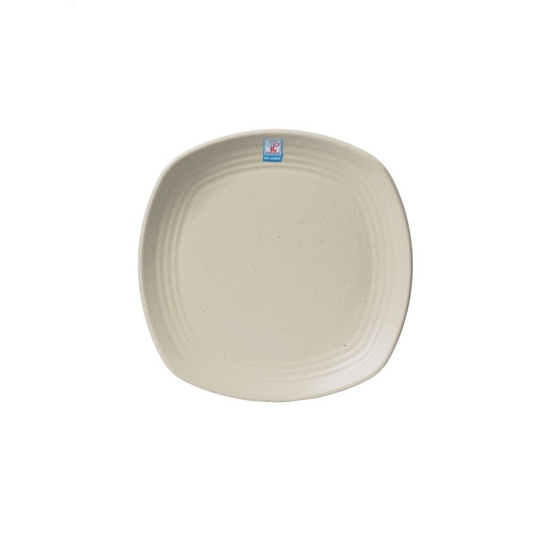 Dĩa vuông gân size 23.7cm nhựa Melamine Nhám Đen/Nhám Xám (DV158N)