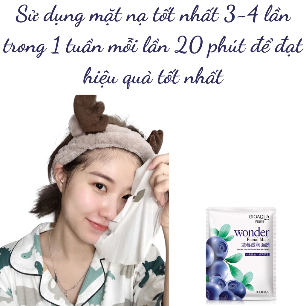 Mặt nạ giấy dưỡng da dầu mụn dưỡng trắng sáng da hoa quả trái cây mask BIOAQUA nội địa Trung