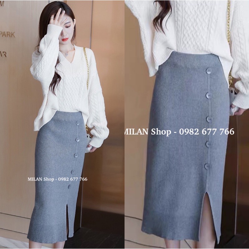 Chân váy len dài qua gối siêu xinh | BigBuy360 - bigbuy360.vn