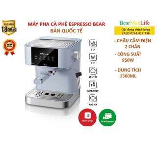 [BẢN QUỐC TẾ]Máy Pha Cà Phê Mini, Cafe, Espresso, Tự Động Tạo Bọt Sữa Bear Bản Quốc Tế BH 18 Tháng 1 Đổi 1 Trong 30 Ngày