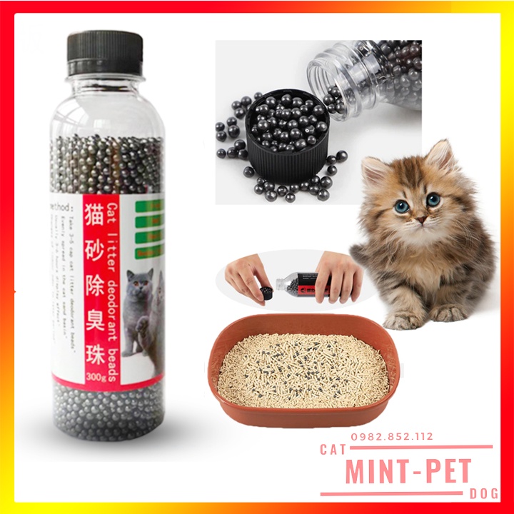 Hạt khử mùi than hoạt tính cát vệ sinh mèo 300g