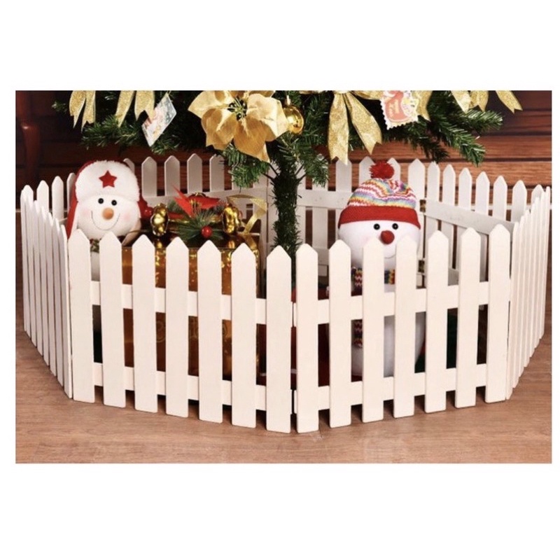 Combo 7 bộ hàng rào nhựa trắng cao 30cm (1 bộ dài 1m4) Hàng rào trang trí sân vườn