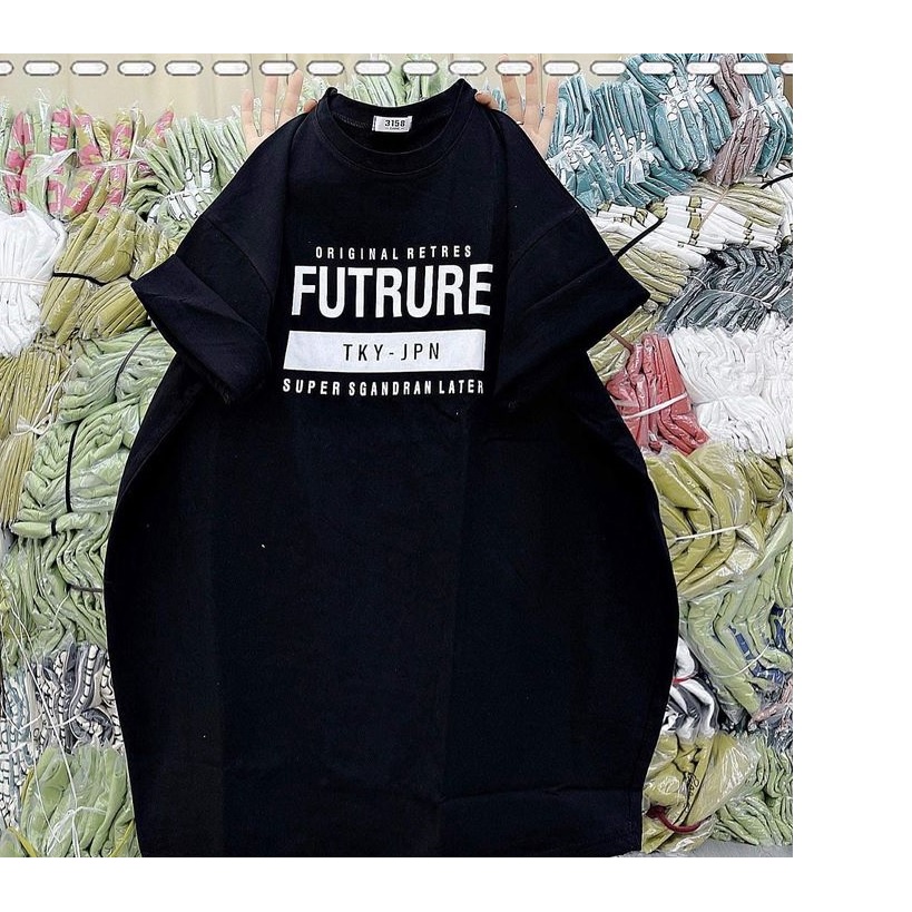 Áo thun 3158 cotton khô - Áo phông Unisex tay lỡ form rộng in chữ