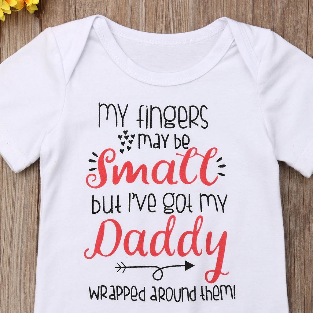 Bodysuite cho bé, áo liền quần trẻ sơ sinh  Mẫu My fingers small  Hàng thương hiệu - Cotton 100% - Mát, An toàn cho bé