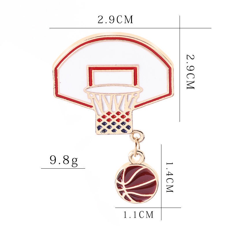 Retro Japanese Cartoon Sports Wind Badminton Basketball Badge Accessories Brooch Personality Bag Corsage Jewelry