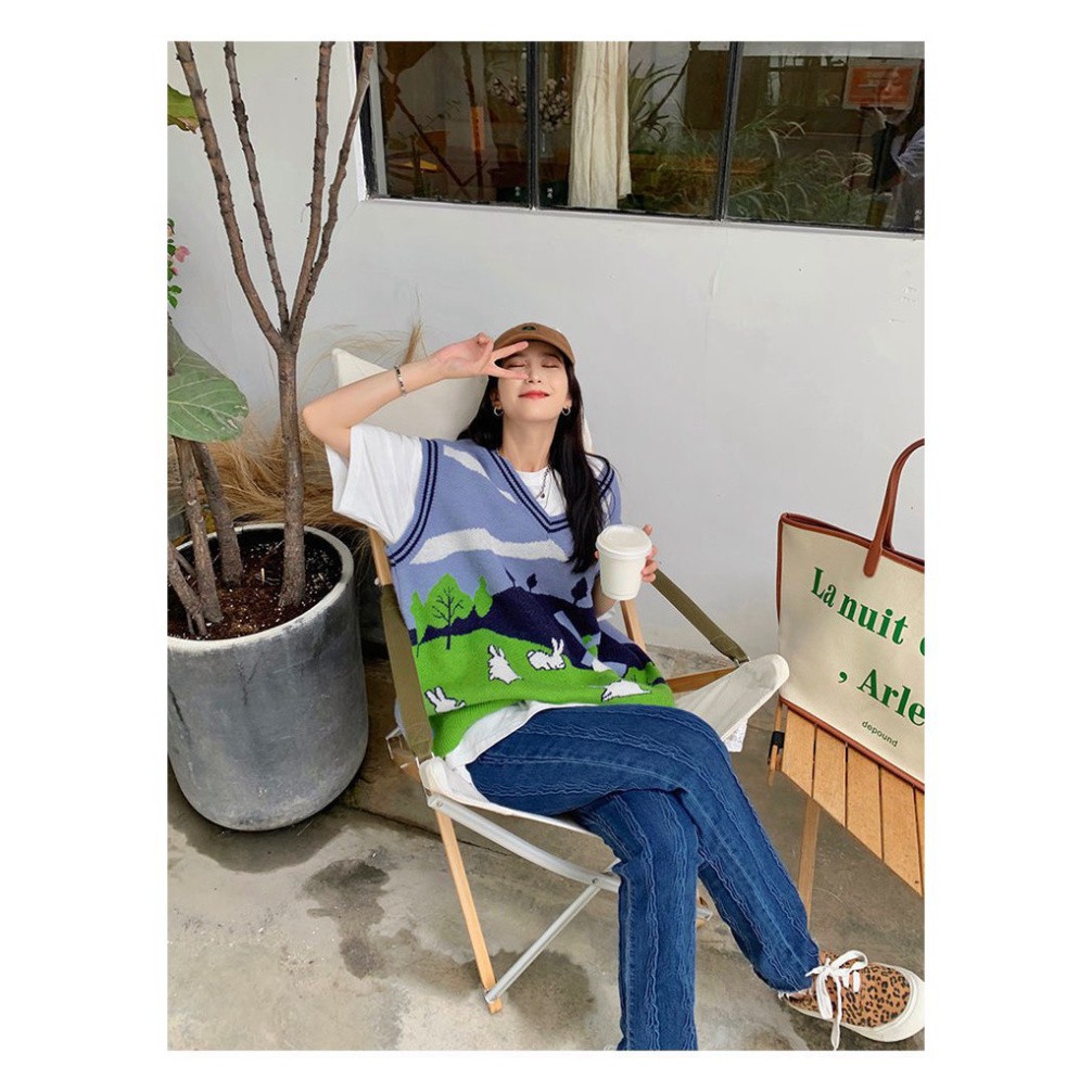 Áo Gile Len Cặp Đôi Nam Nữ Dáng Rộng, Áo Len Unisex FreeSize Hàng Quảng Châu Cao Cấp | BigBuy360 - bigbuy360.vn