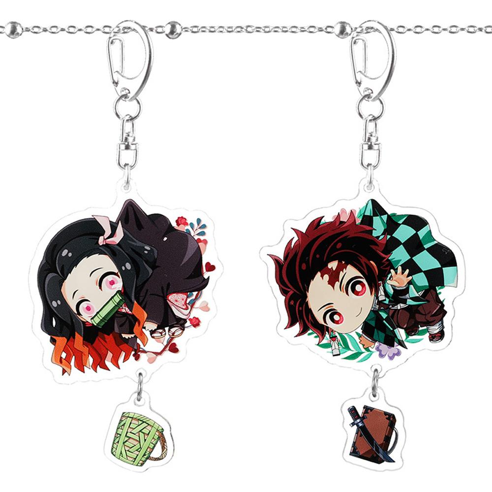 Móc Chìa Khóa Bằng Acrylic Hình Tanjirou Demon Slayer 15H Độc Đáo