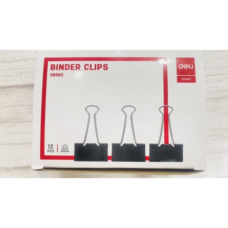 Kẹp bướm đen Deli 41mm