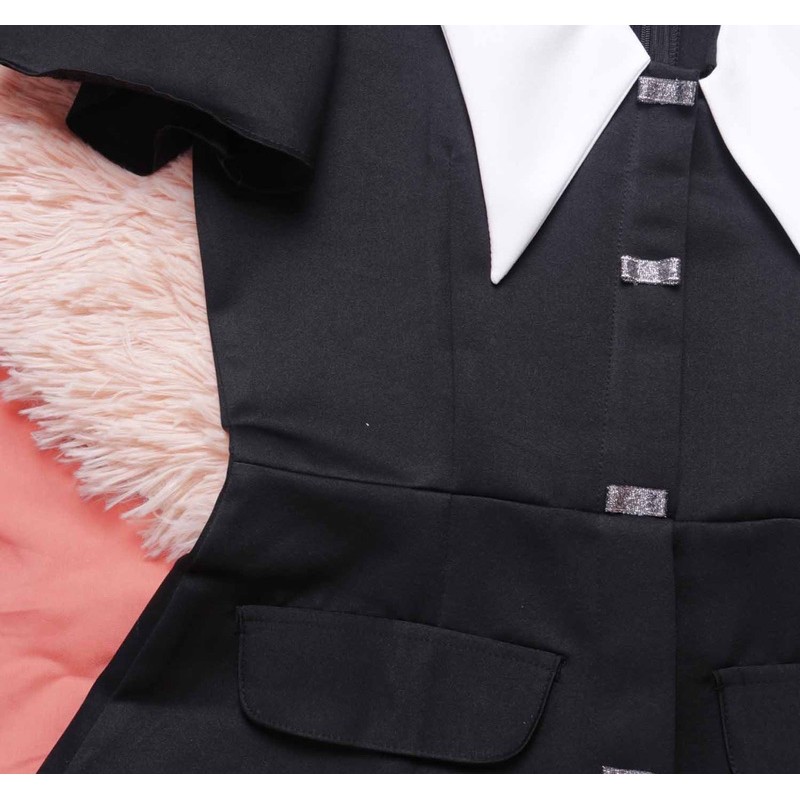 Đầm đen dự tiệc chất phi mờ cao cấp hack dáng trắng da cho nàng nấm "ẢNH THẬT" thiết kế cao cấp dáng xòe tay ngắn | BigBuy360 - bigbuy360.vn