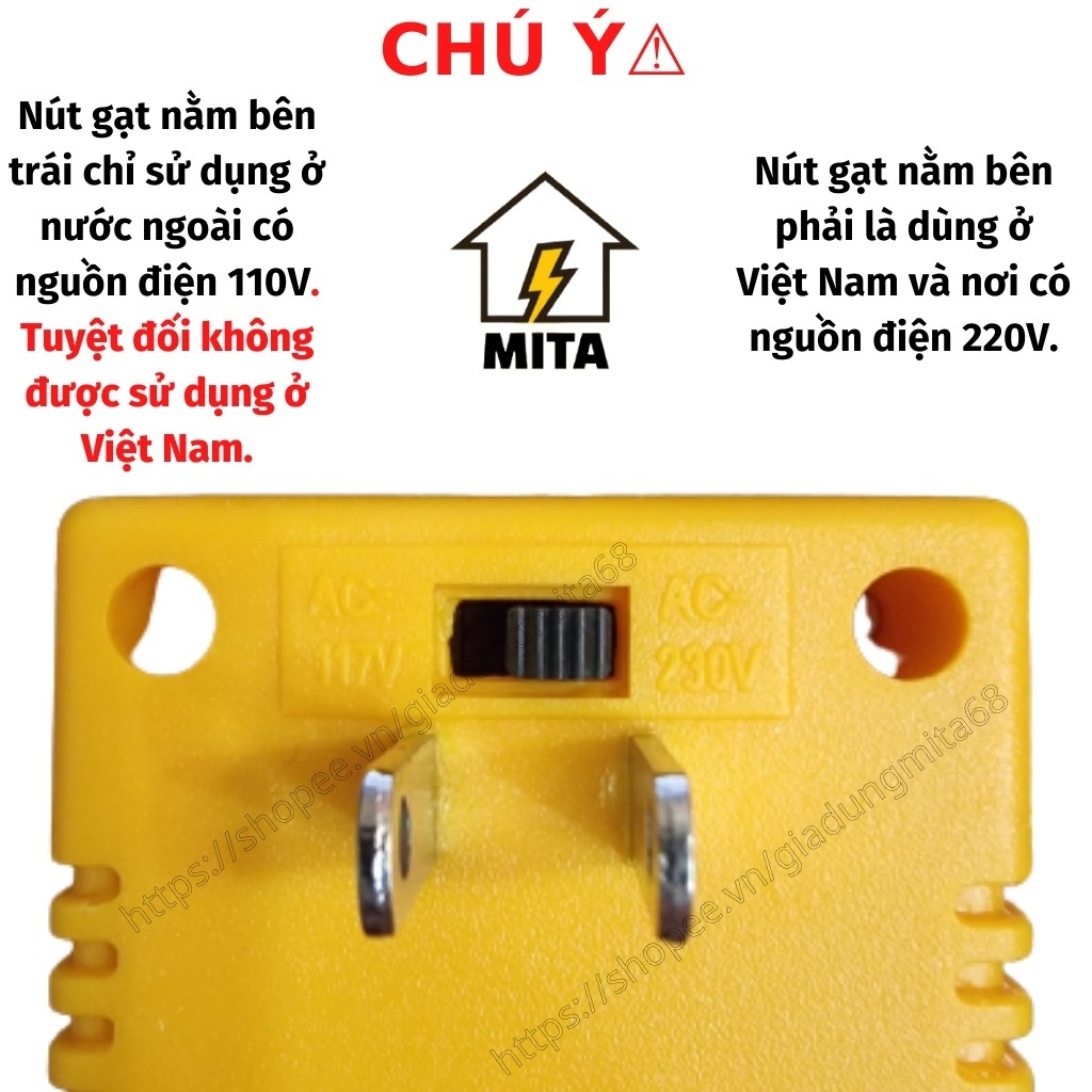 Đổi nguồn 2 chiều Revolve 220v sang 110v (Công suất 80W và 100W) Model TH-1010 và TH-1011 - MITA