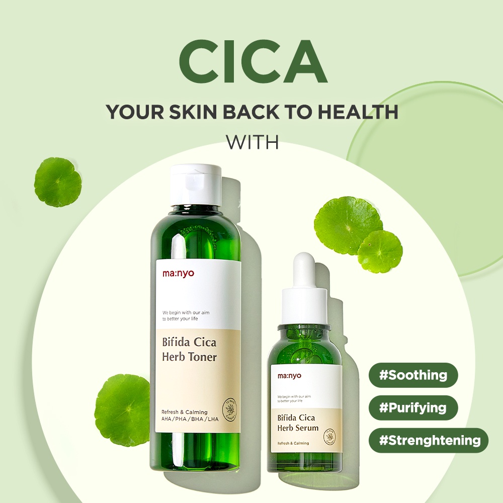 Toner 210ml & serum dưỡng da Bifida Cica 50ml