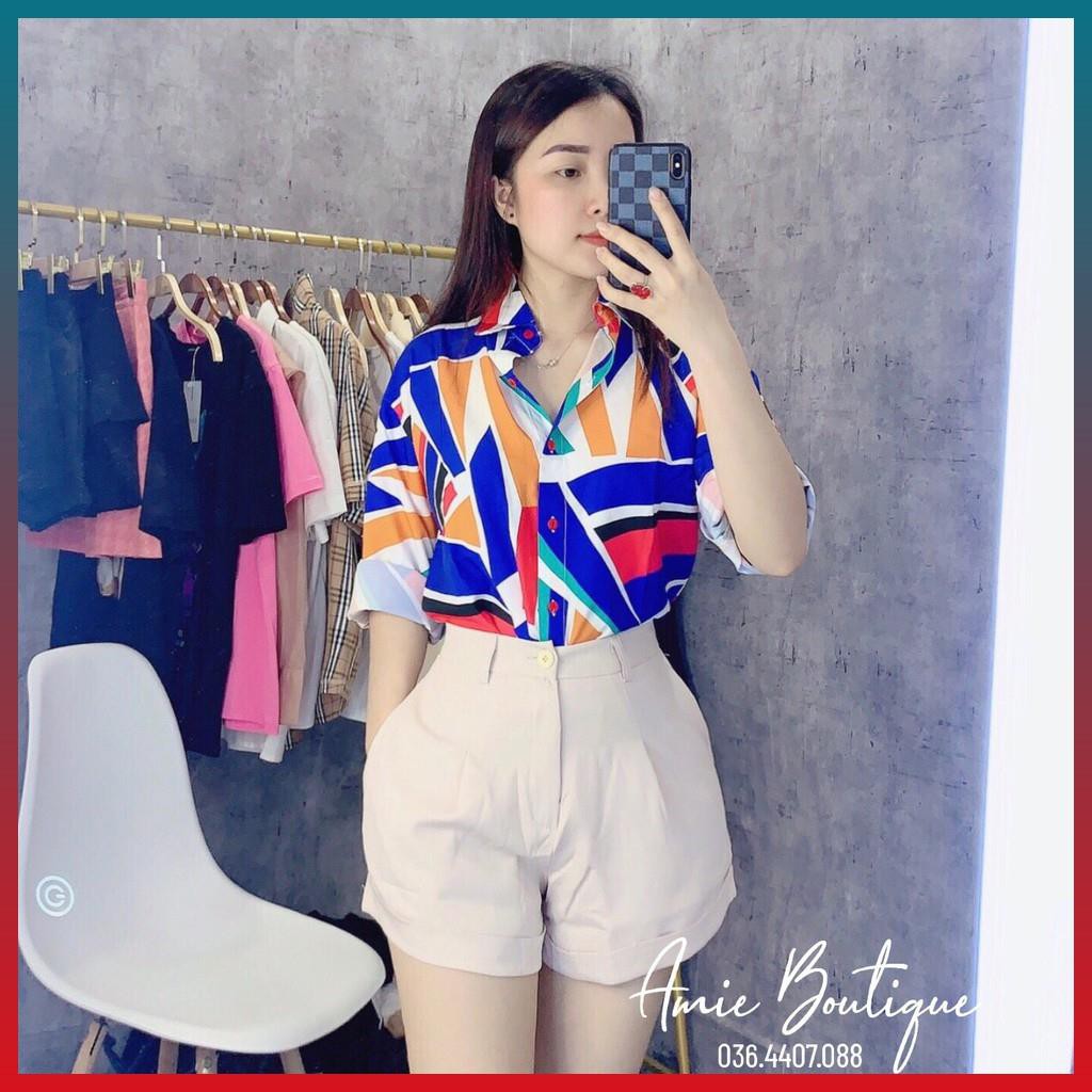 Set Sơ Mi Mix Quần Đùi Vải Thô Xin Xắn Ulzzang Tôn Dáng Sang Chảnh | BigBuy360 - bigbuy360.vn