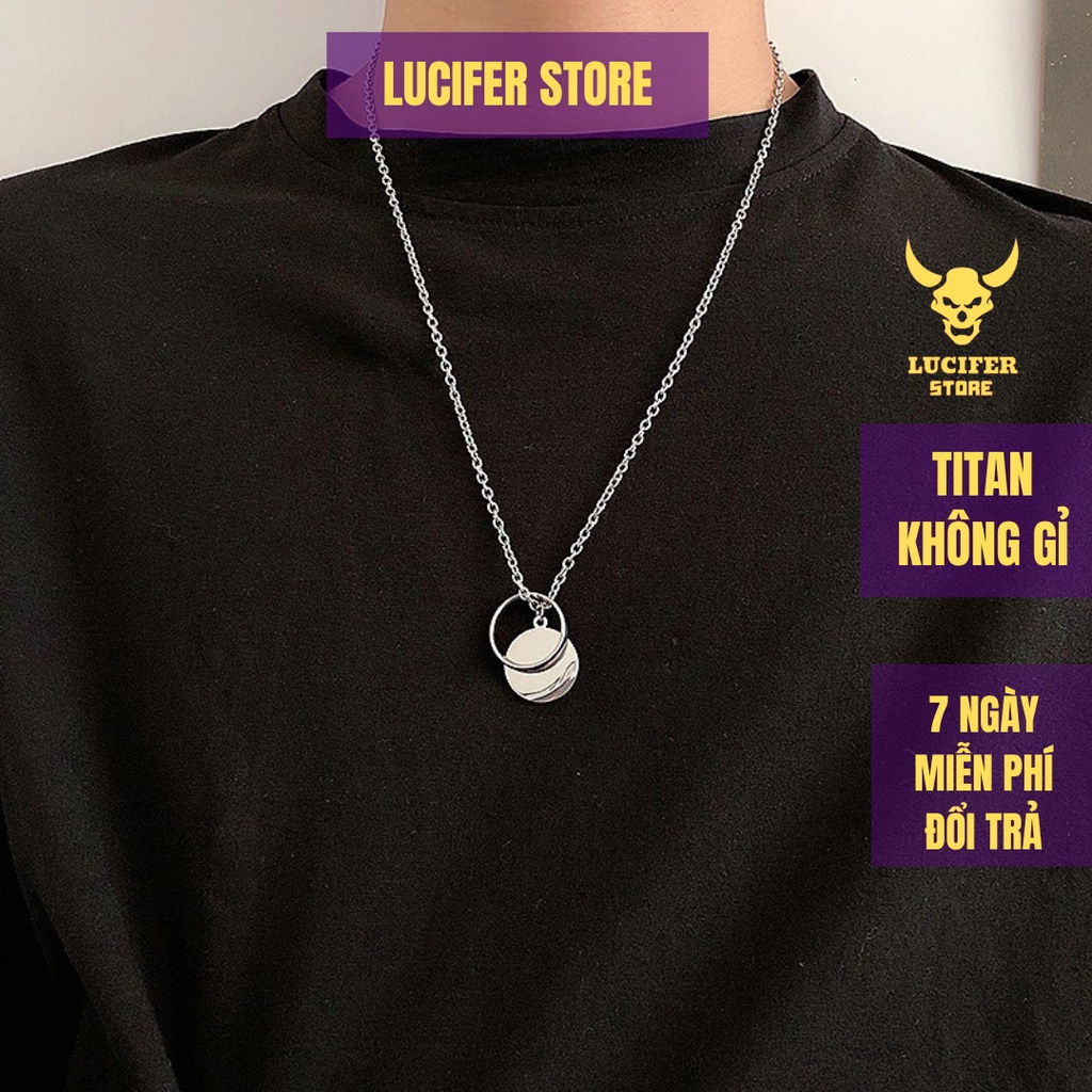 Dây chuyền Nam Bạc Đẹp Unisex Cá Tính Ngầu Thời Trang Nam Basic W Chain Lucifer Store Vòng Titan không gỉ - W Chain