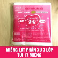 Gói Miếng lót phân xu Hiền Trang 3 lớp chống thấm ( gói 17 miếng)