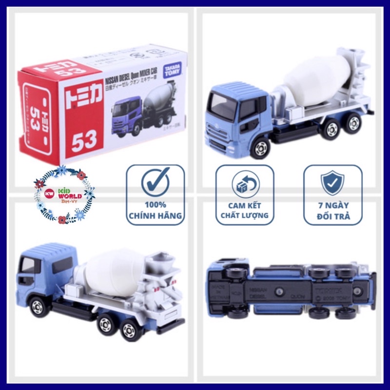 Xe mô hình Tomica Box Xe tải Nissan Diesel Quon Mixer Car. MS: 137. Tỷ lệ 1:64.