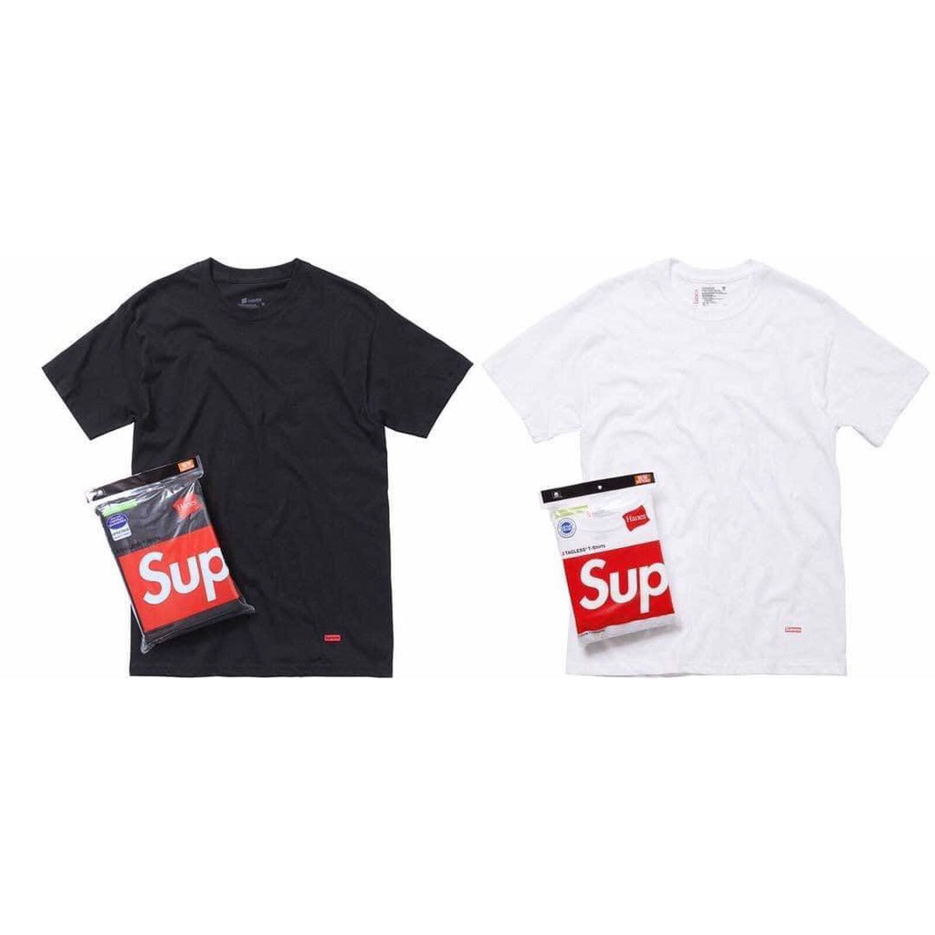 ÁO THUN SUPREME (ĐEN, TRẮNG) 100% hàng chĩnh hãng