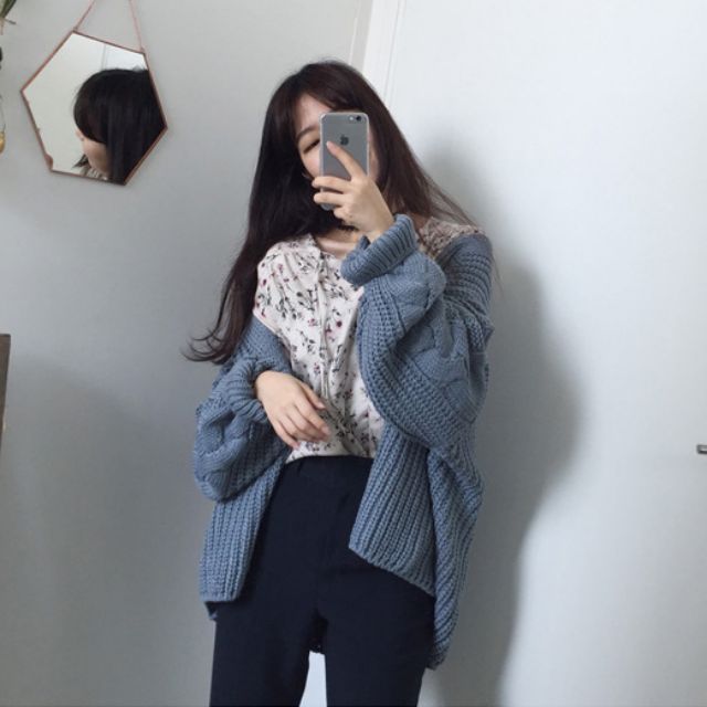 Áo khoác len cardigan ulzzang(ảnh thật ở cuối)