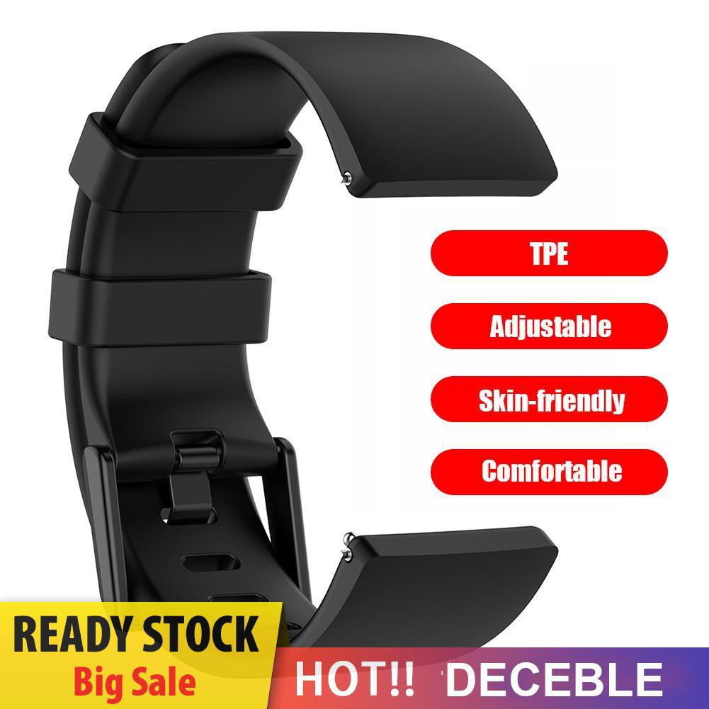 Deceble TPE Watch Band Bracelet Wrist Strap for Fitbit Versa 2/Versa/Versa Lite S