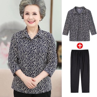 Trung niên và người già áo xuân nữ 60 tuổi 70 bà mẹ 70 tuổi áo bà ba phù hợp