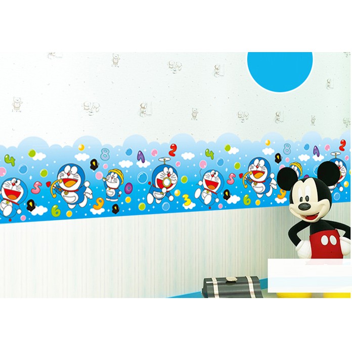 Decal trang trí chân tường DOREMON cho bé