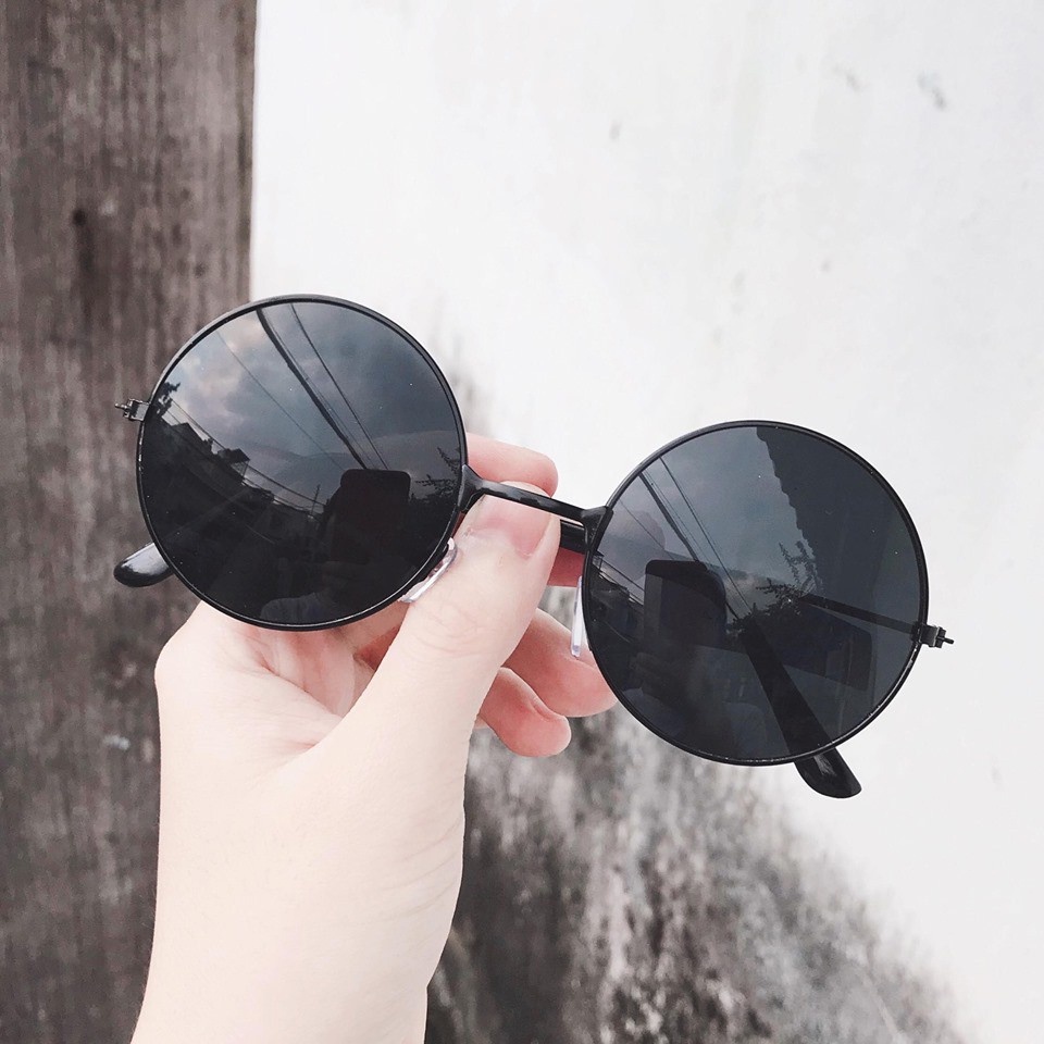 Kính Gương Mát Tròn Thầy Bói Thời Trang Nam Nữ Unisex