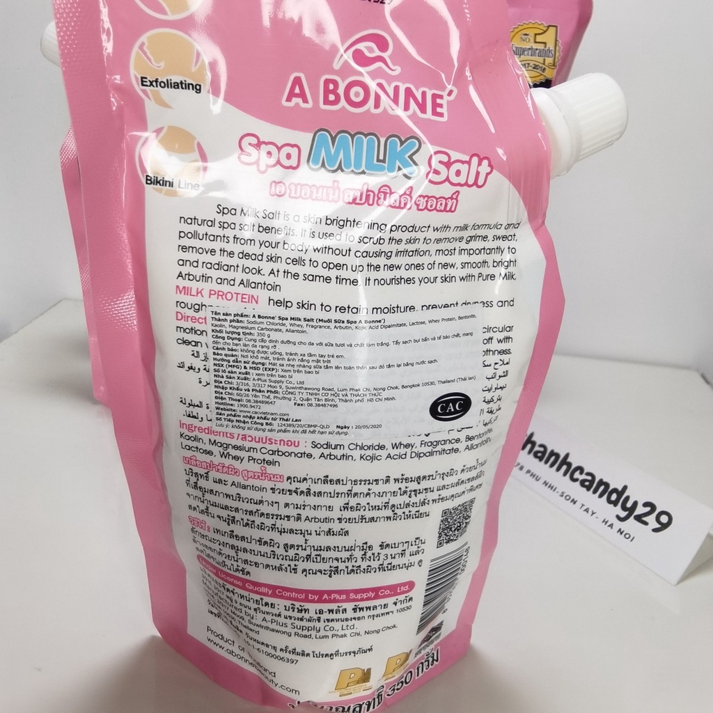 Muối tắm sữa bò tẩy tế bào chết A Bonne Spa Milk Salt Thái Lan 350gr | BigBuy360 - bigbuy360.vn