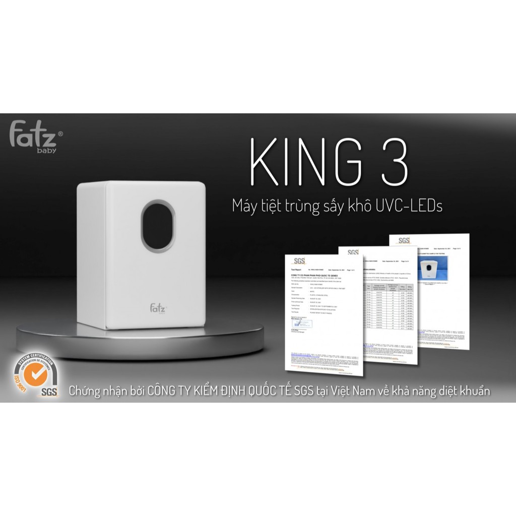 Máy tiệt trùng sấy khô UVC-LED - KING 3 - Fatzbaby FB4733BT