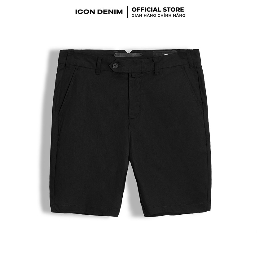 Quần Short Tây Nam ICON DENIM Chất Linen Lưng Tab