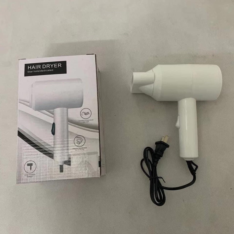 Máy sấy mini gấp gọn tạo kiểu tóc chuyên nghiệp công suất lớn 1000w bảo hành 12 tháng