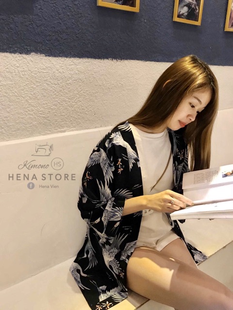 Kimono Hạc Xanh new