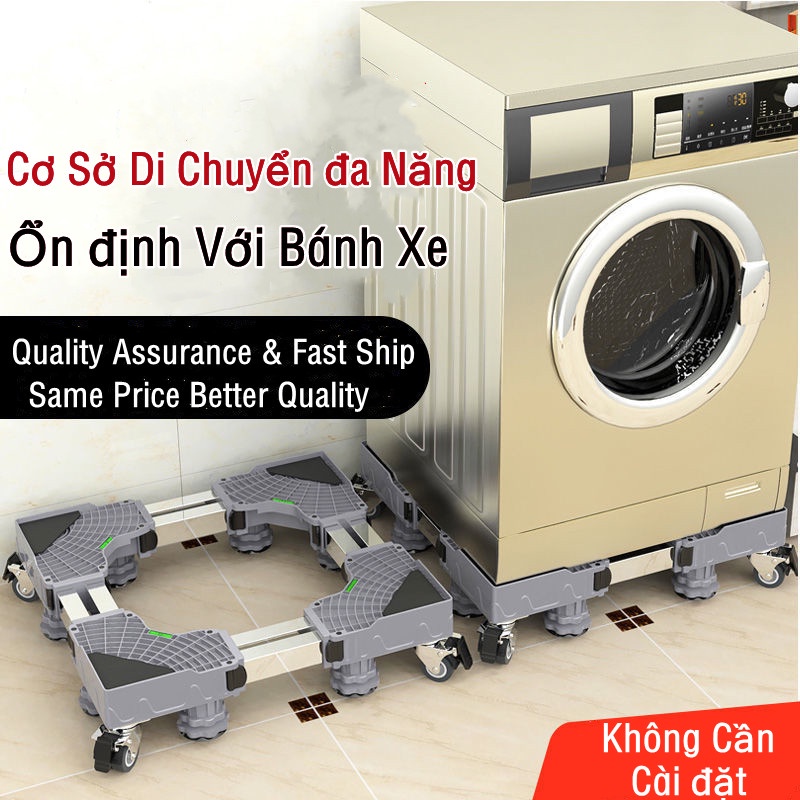 Giá Đỡ Máy Giặt/Tủ Lạnh Có Bánh Xe Tháo Rời Điều Chỉnh Được 250kg Thông Dụng