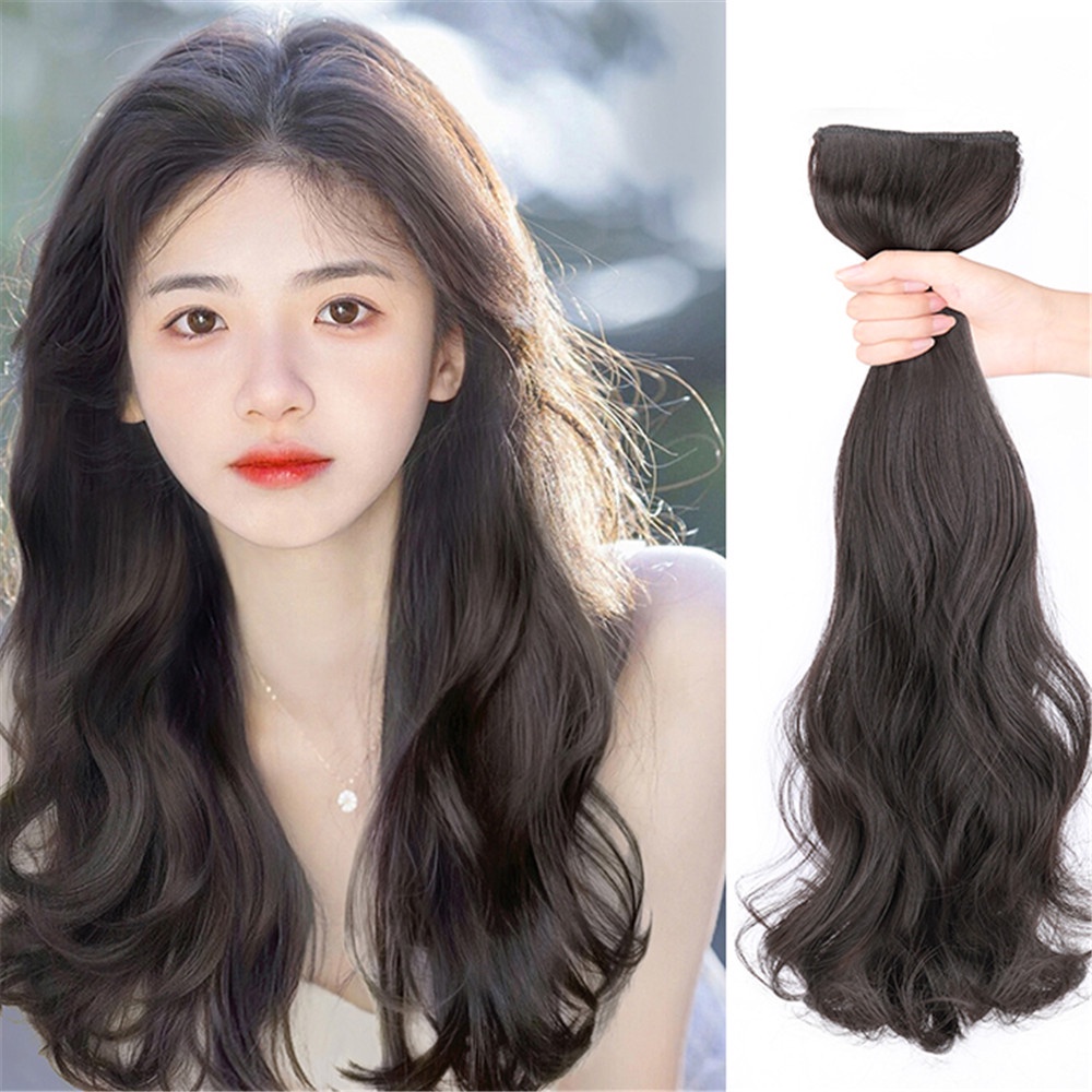 Bộ Tóc Giả Xoăn Dài Có Kẹp Thời Trang Hàn Quốc Dành Cho Nữ