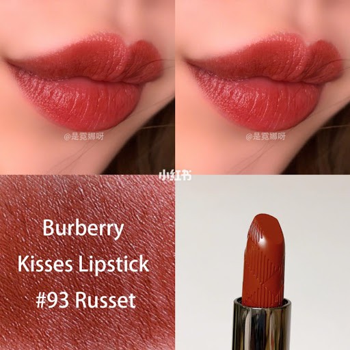 Son thỏi Burberry Kisses màu 93 Ruset, màu 109 Military Son lì