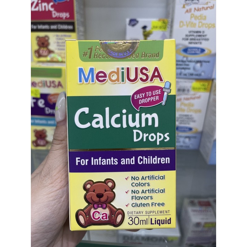 Calcium Drops MediUSA – Giảm Nguy Cơ Còi Xương Ở Trẻ