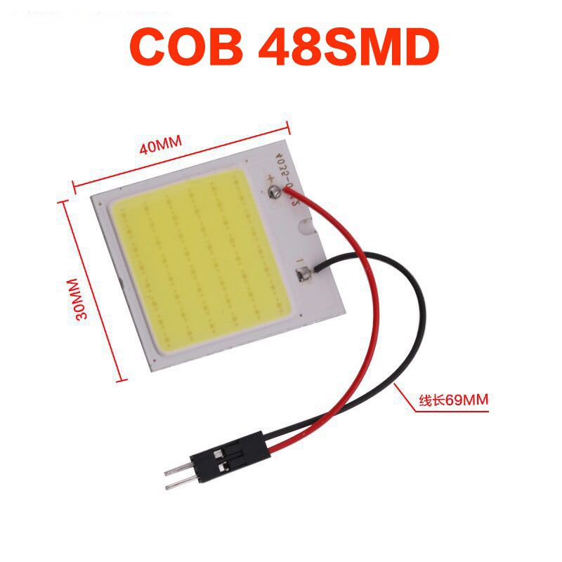 Đèn LED đọc sách COB OM 12V 24SMD 36SMD 48SMD và đui T10 cho xe hơi